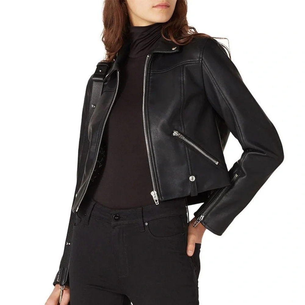 BLANKNYC | Over the Moon Faux Leather Jacket Black Size S - Picture 6 of 8